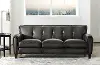 Savannah Ash Gray Leather Sofa - Amax Leather