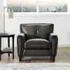 Savannah Ash Gray Leather Arm Chair