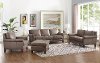 Classic Taupe Leather 4 Piece Living Room Set - New London
