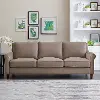 New London Taupe Leather Sofa