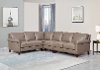 Classic Taupe Leather 4 Piece Sectional - New London