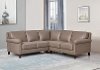 Classic Taupe Leather 3 Piece Sectional - New London