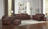 Carmel Brown Leather 4 Piece Living Room Set - Eglinton