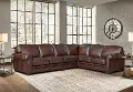Eglinton Brown Leather 4 Piece Sectional