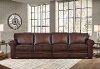Classic Carmel Brown Leather 4 Seat Sofa - Eglinton