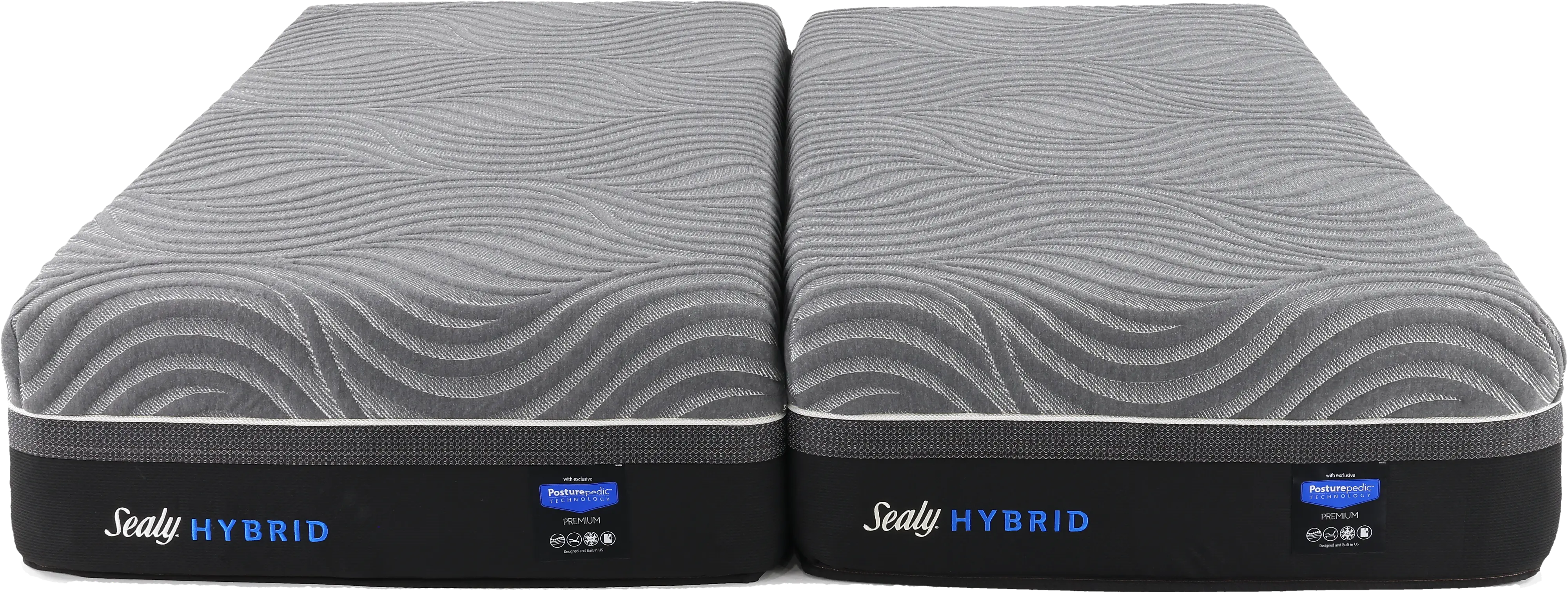 TXL-2PC-SILVER-CP Sealy Plush Hybrid Split King Size Mattress - Silver Chill-1