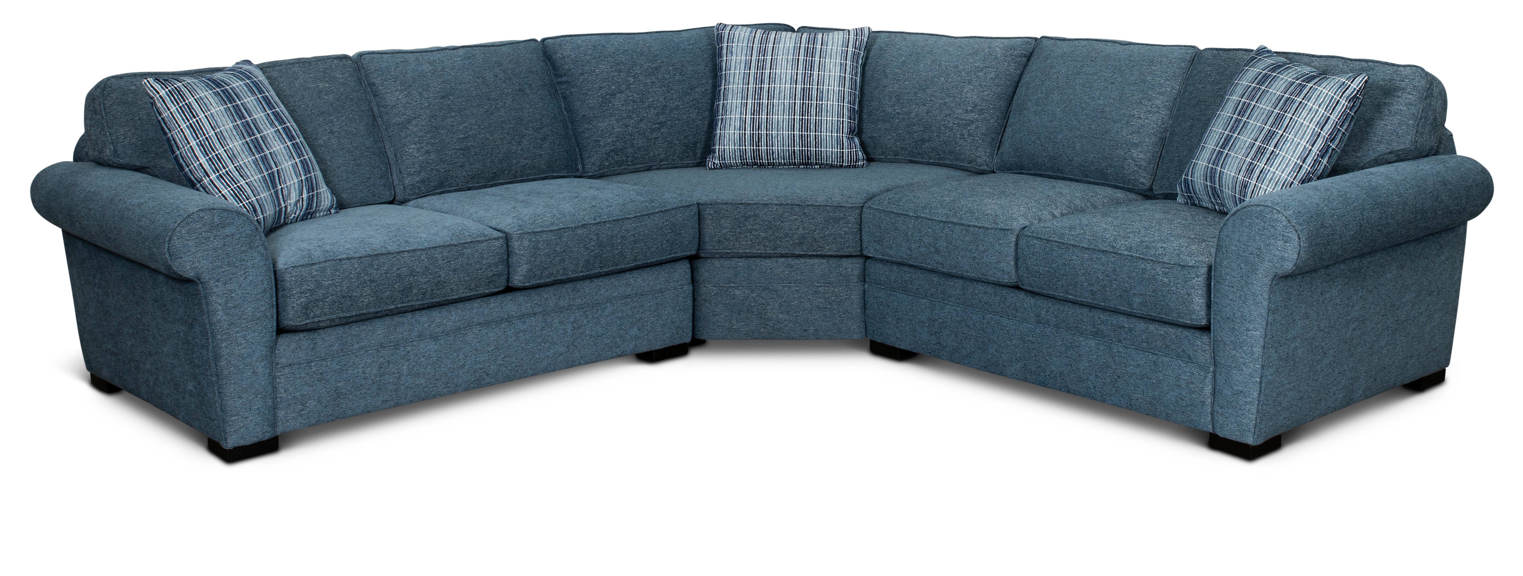 KIT Contemporary Blue 3 Piece Sectional Sofa - Orion-1