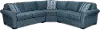 KIT Orion Blue 3-Piece Curved Sectional