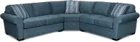 KIT Orion Blue 3-Piece Curved Sectional