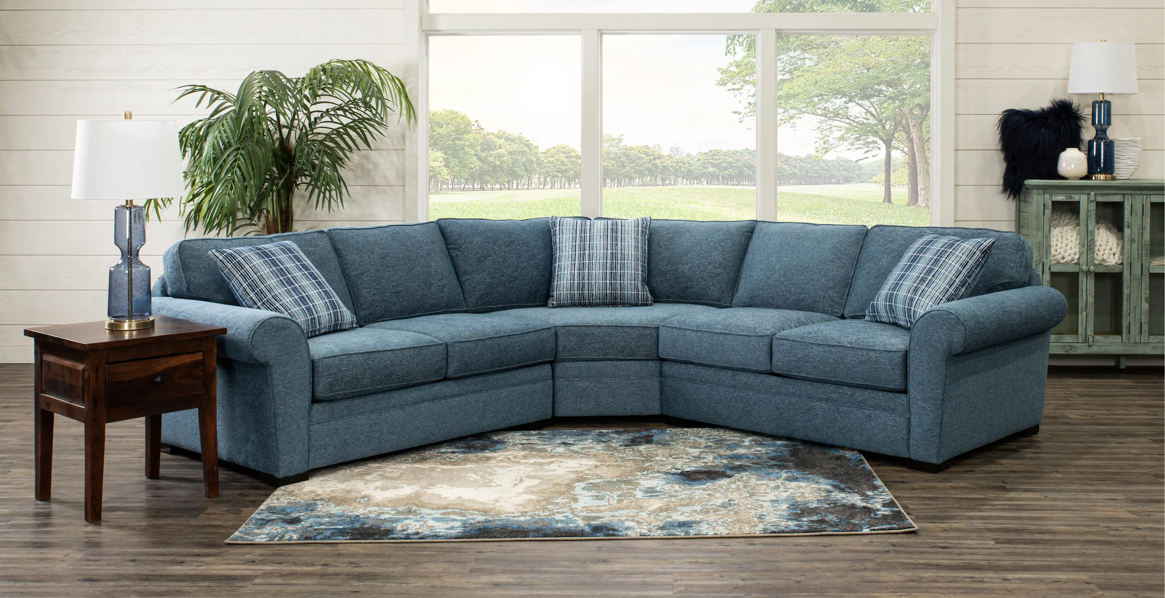 KIT Orion Blue 3-Piece Curved Sectional-2