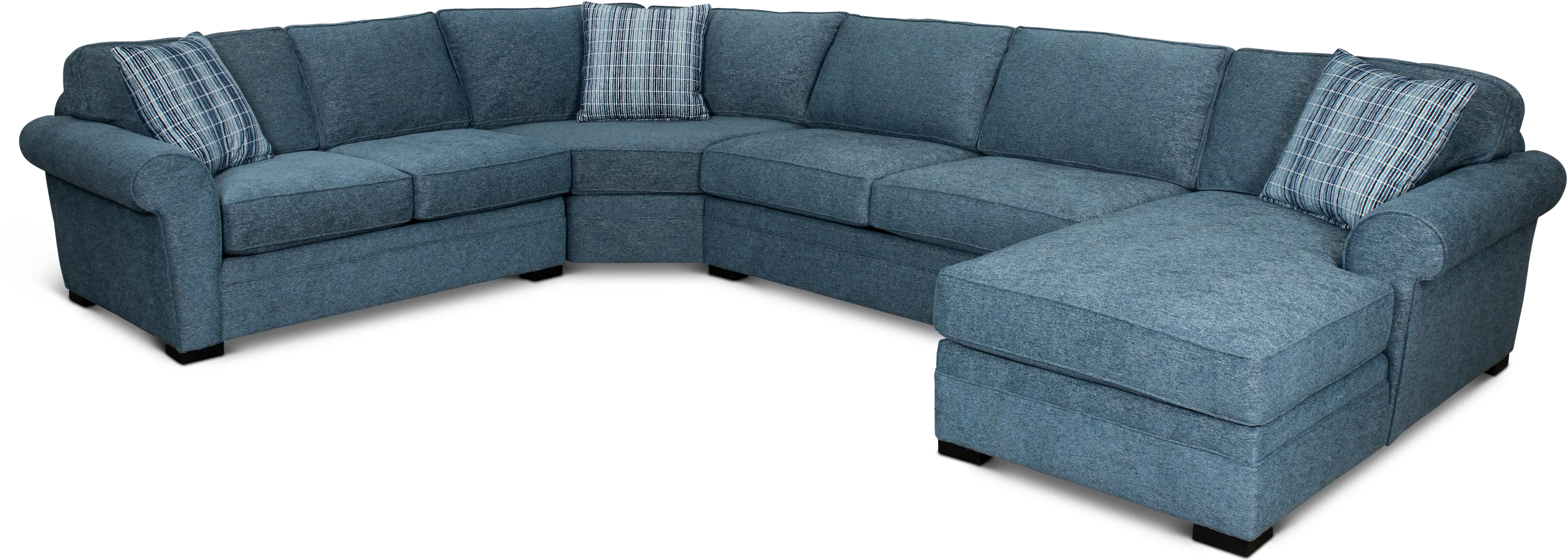 KIT Orion Blue 4-Piece U-Shaped Sectional-1