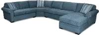 KIT Orion Blue 4-Piece U-Shaped Sectional