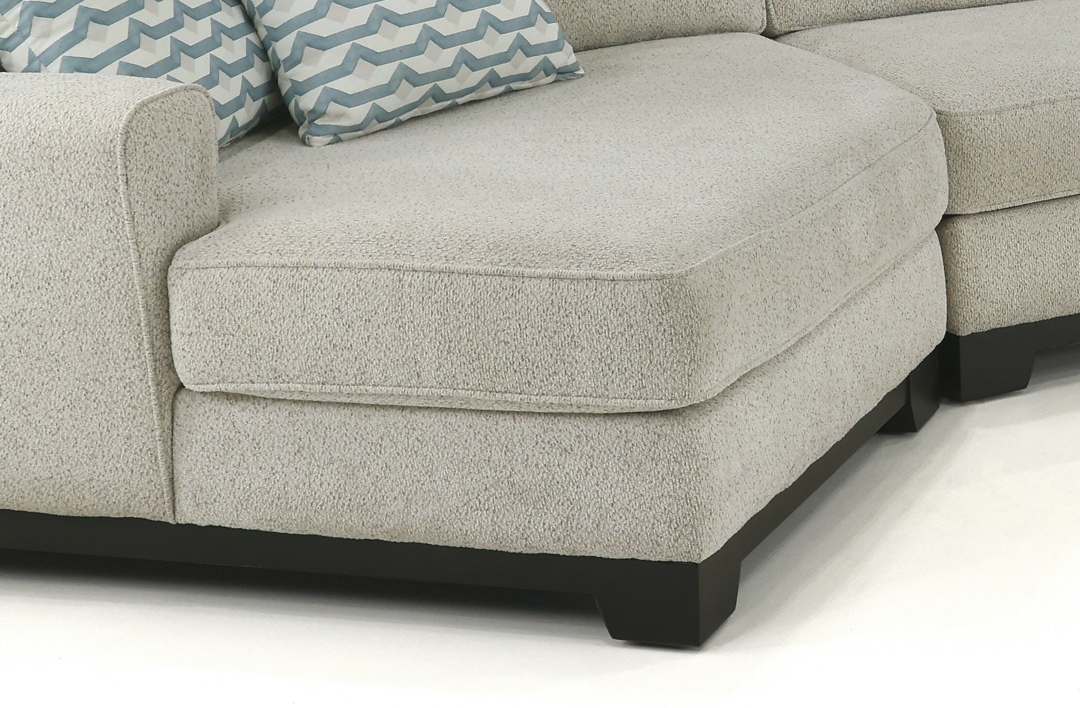 KIT Off-White 3 Piece Sectional Sofa with RAF Chaise - Pisces-2