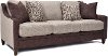 Contemporary Mocha Brown and Fog Gray Sofa - Alvarado