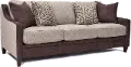 Contemporary Mocha Brown and Fog Gray Sofa - Alvarado
