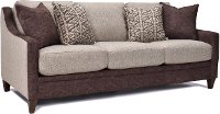 Contemporary Mocha Brown and Fog Gray Sofa - Alvarado