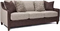 Contemporary Mocha Brown and Fog Gray Sofa - Alvarado