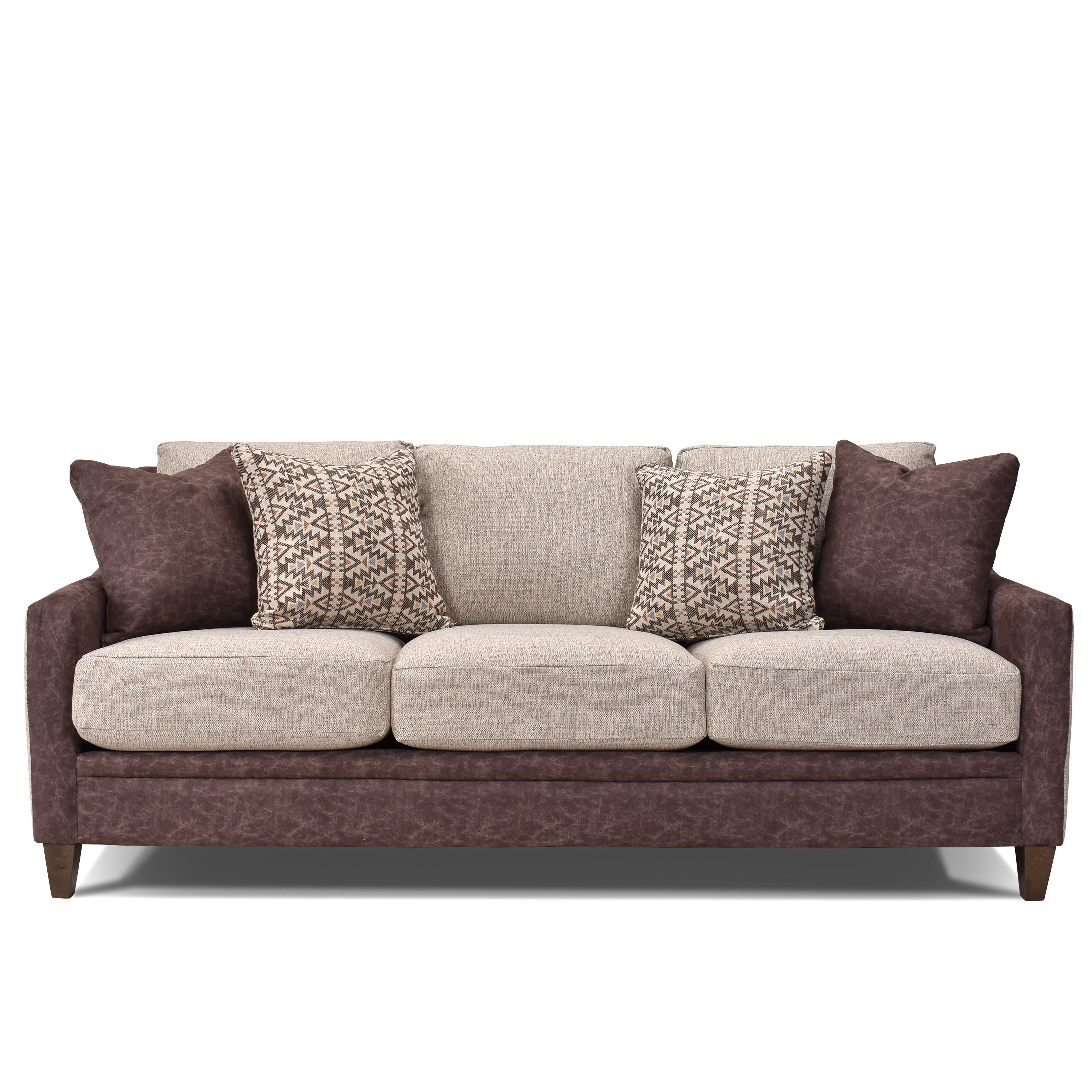 Contemporary Mocha Brown and Fog Gray Sofa - Alvarado-4
