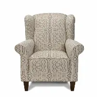Contemporary Light Beige Accent Chair - Alvarado
