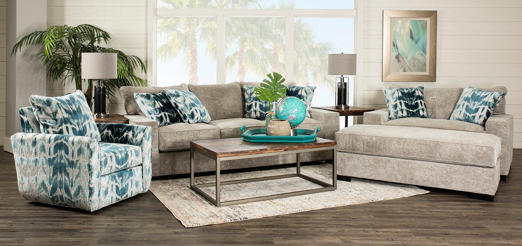 Contemporary Pebble Beige Sofa - Troy-2