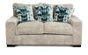 Contemporary Pebble Beige Loveseat - Troy