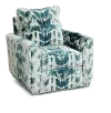 Troy Blue Swivel Accent Chair