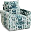 Troy Blue Swivel Accent Chair