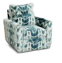 Troy Lagoon Blue Swivel Accent Chair