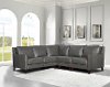 New Haven 3-Piece Gray Leather L-Shaped Sectional