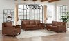 New Haven Brown Leather 3 Piece Living Room Set
