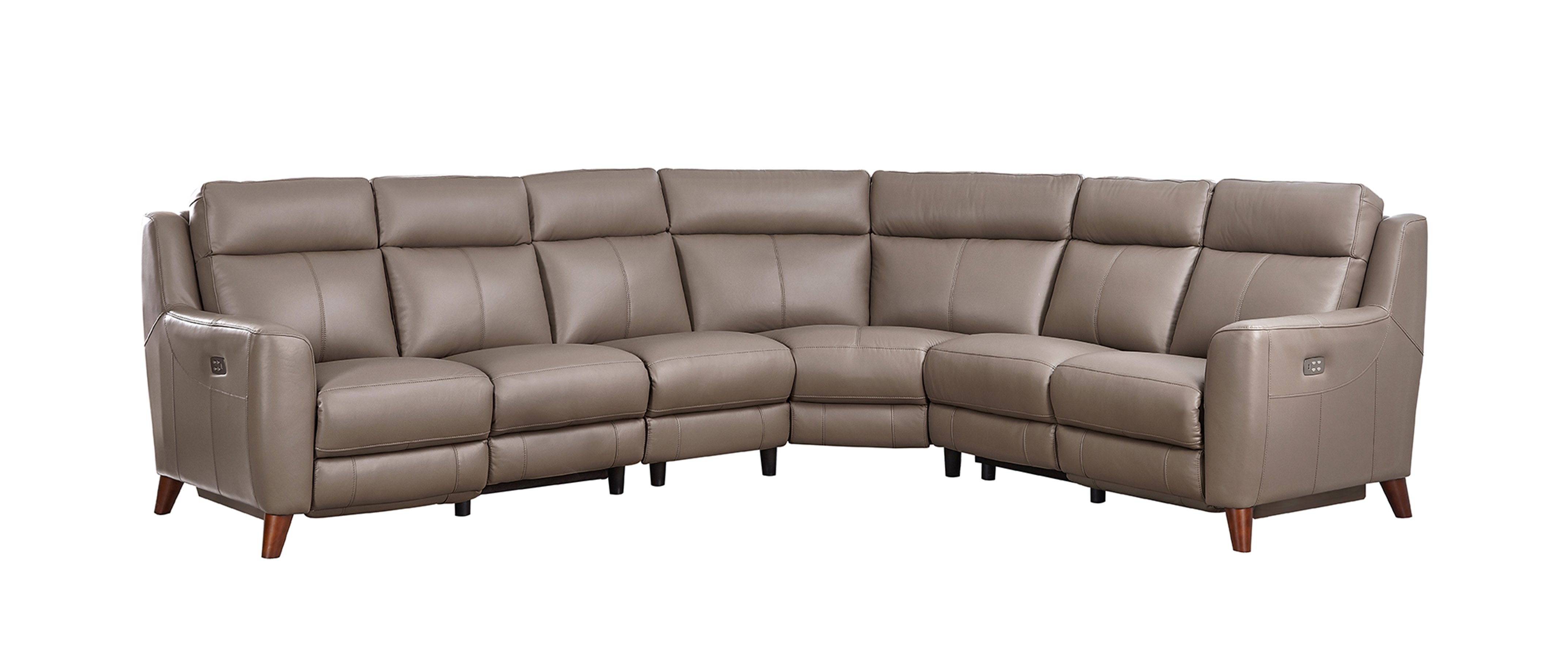 Fresno 4-Piece Power Reclining Leather Sectional-4