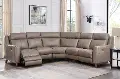 Fresno 3-Piece Curved Power Reclining Leather Sectional