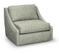 Transitional Midnight Gray Swivel Accent Chair - Romee