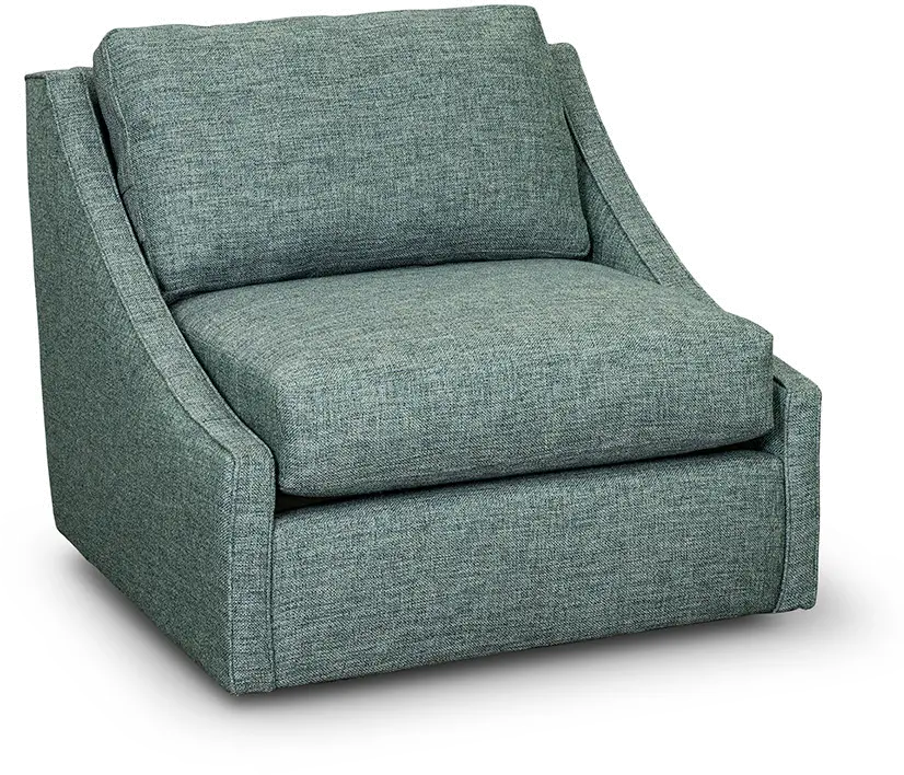 Romee Aegean Blue Swivel Accent Chair-1
