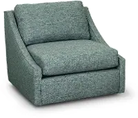 Romee Aegean Blue Swivel Accent Chair