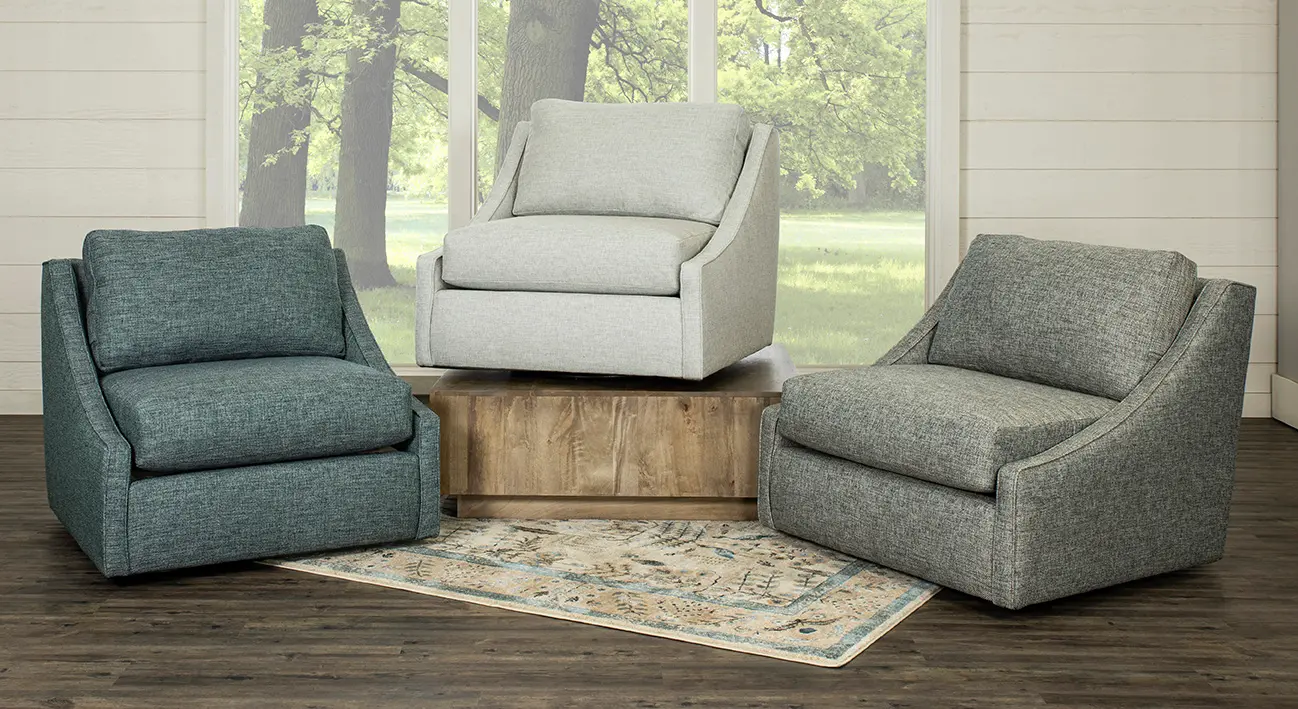 Romee Spa Gray Swivel Accent Chair-2
