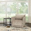 Contemporary Beige Mushroom Swivel Accent Chair - Elon