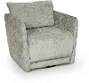 Clearance Elon Smoke Gray Swivel Accent Chair