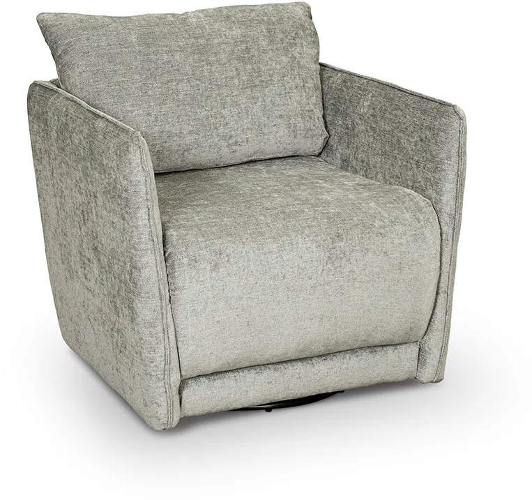 Contemporary Smoke Gray Swivel Accent Chair - Elon-1