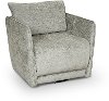 Contemporary Smoke Gray Swivel Accent Chair - Elon
