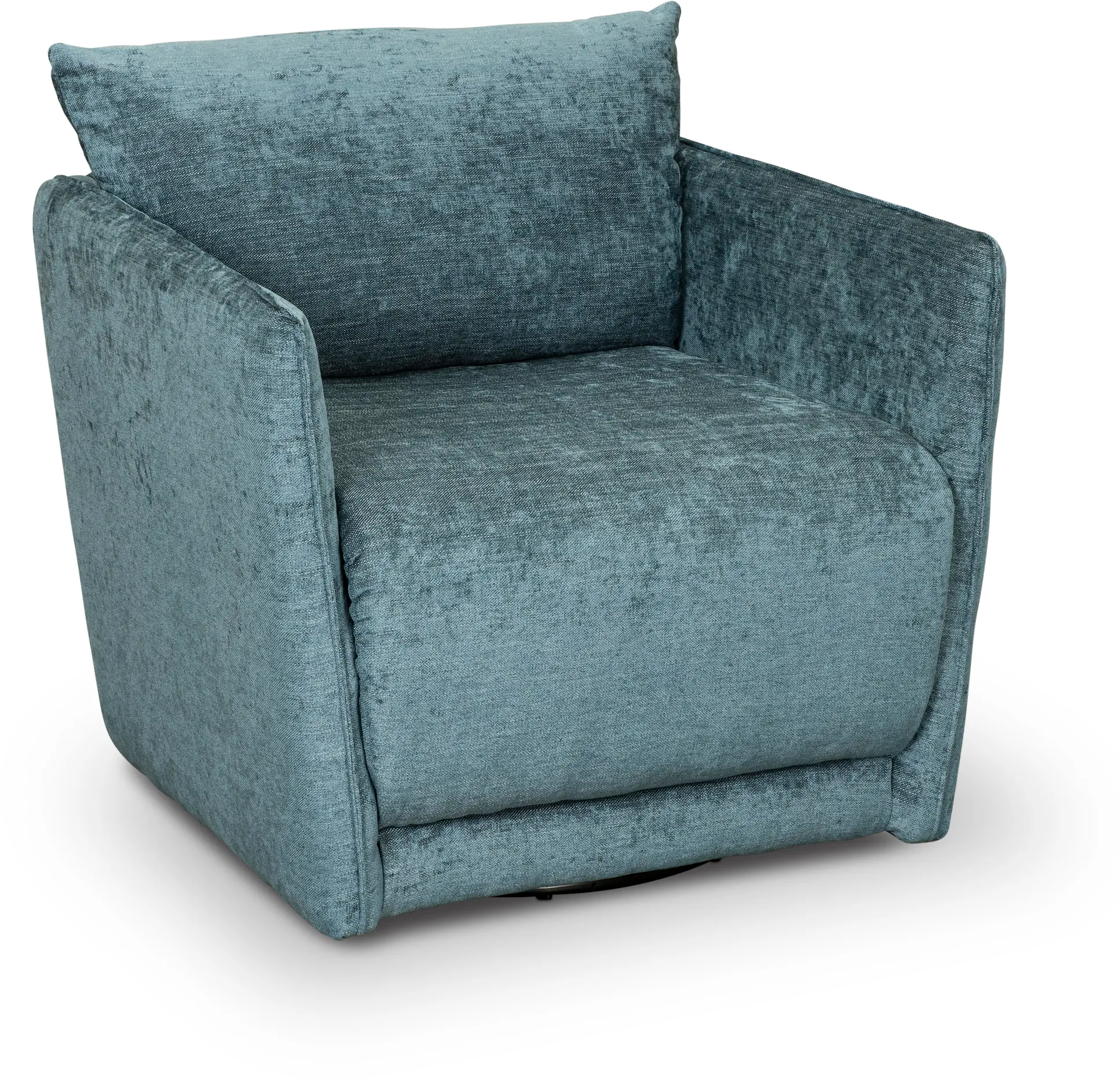 Contemporary Indigo Blue Swivel Accent Chair - Elon-3