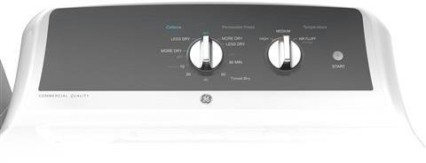 GTX52EASPWB GE Electric Dryer with Reverse-a-Door - 6.2 cu. ft. White-2