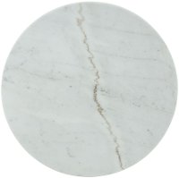 Contemporary White Marble and Metal Round Counter Height Dining Table - Rocco-5