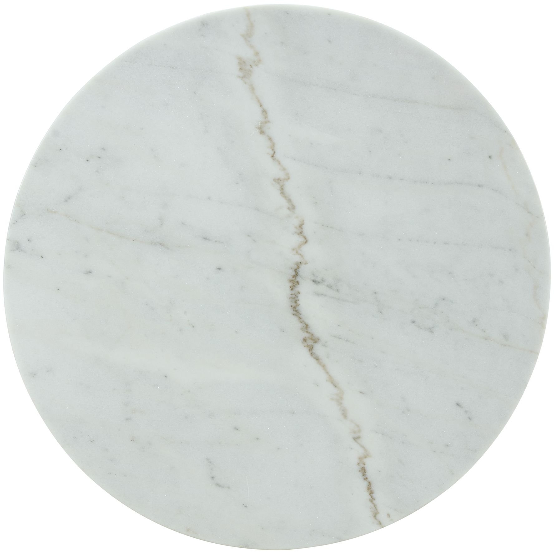 Rocco Contemporary White Marble and Metal Round Counter Height Dining Table-5