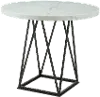 Rocco White Marble Round Counter Height Dining Table