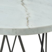 Contemporary Marble and Metal 5 Piece Counter Height Dining Set - Rocco-7