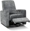 Mystery Midnight Gray Swiveling Glider Recliner