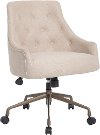 Tufted Beige Office Chair