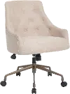 Tufted Beige Office Chair