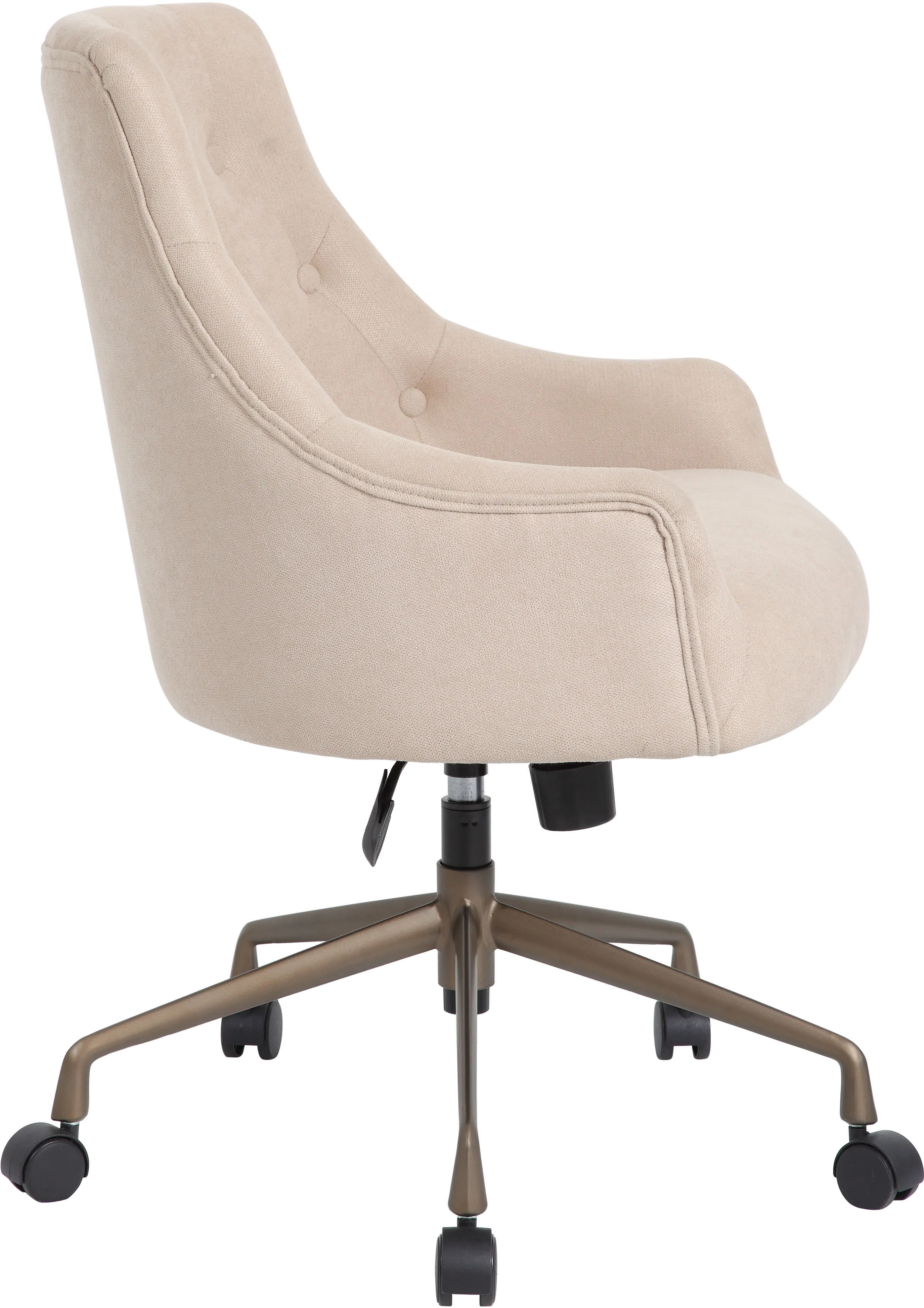 Tufted Beige Office Chair-2
